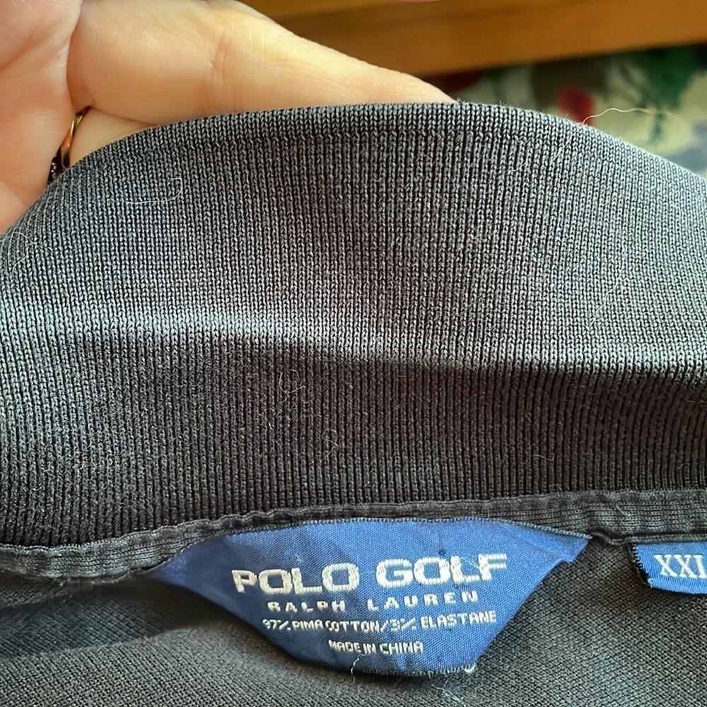 Polo Golf Ralph Lauren black Pima cotton/elastane polo shirt - Picture 7 of 9